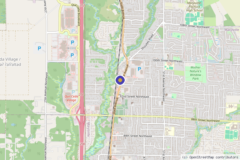 Map showing the location of Northsound Physical Therapy - Marysville in Marysville, WA