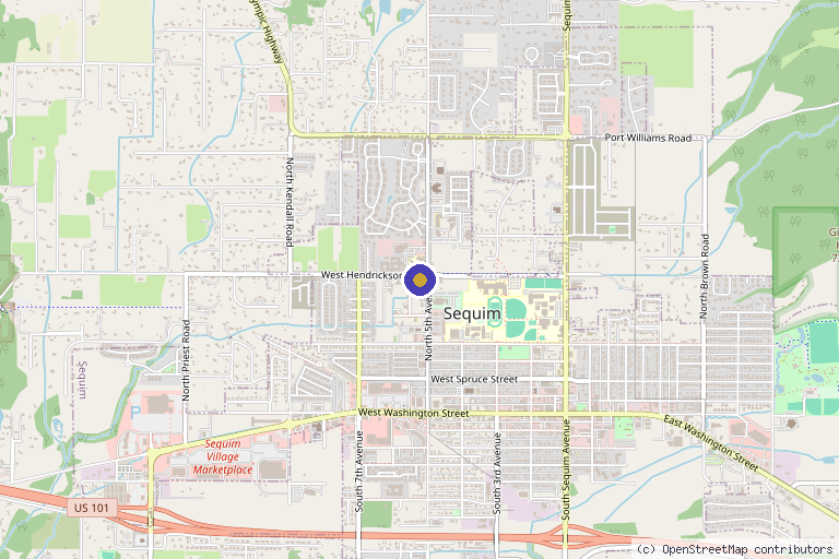 Map showing the location of Olympic Regenerative Medicine in Sequim, WA
