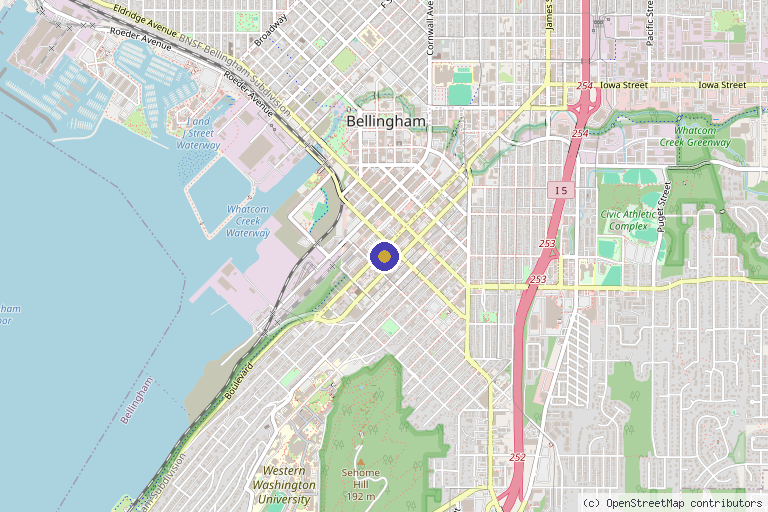 Map showing the location of Artistry Medical Aesthetics in Bellingham, WA
