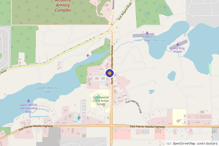 Map showing the location of Algone Premier Pain Specialists of Alaska – Wasilla in Anchorage, AK